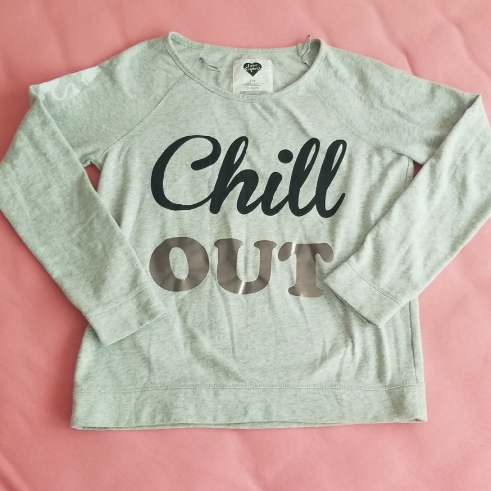 EXPRESS "chill out" grey sweatshirt L